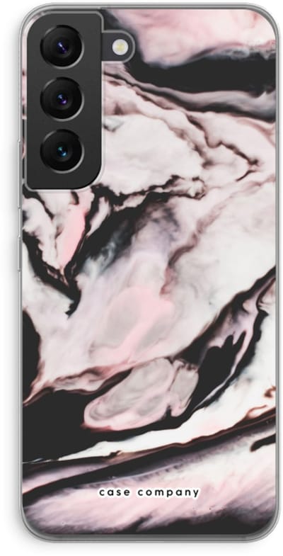 Case Company® - Hoesje geschikt voor Samsung Galaxy S22 hoesje - Roze stroom - Soft Cover Telefoonhoesje - Bescherming aan alle Kanten en Schermrand