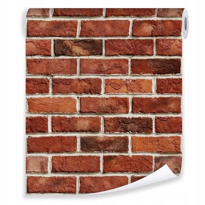 WALLARENA - Behang - Breedte 50 cm - 3D Baksteen Effect - Geschikt voor woonkamers, slaapkamers en hallen - 10m