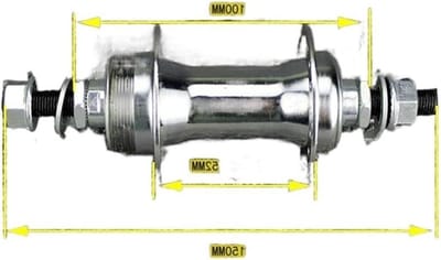 Fietswiel As - Reserveonderdeel - Mountainbiken - Lichtgewicht Aluminium - 150-180mm - Metaal