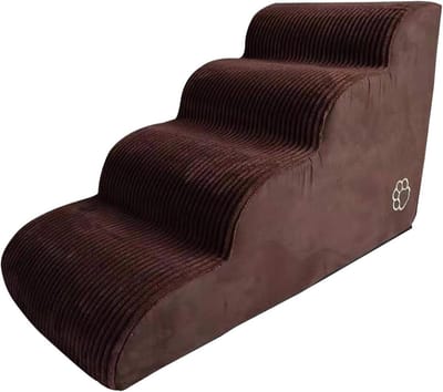 Huisdier Trappetje - Katten Bank - Hulp Klimmen - 4-laags Schuim - 80 cm Lengte - Bruin
