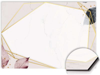 KitchenArt - Geometric Elegance Spatscherm - 60x30 cm - Spatscherm Achterwand Keuken - Spatwand Keuken