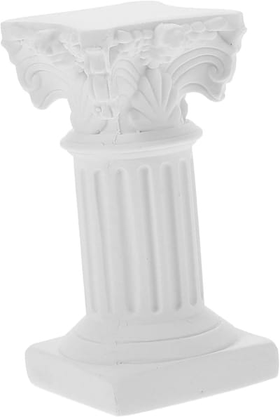 Griekse Zuil - Romeinse Pilaar - Decoratief Object - Europees Stijl - 6.5 cm - Wit