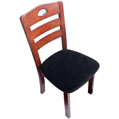 Stretch Fluweel Keuken Kantoor Stretch Stoelhoes Basis Stoelzitting Beschermer Elastische Stoelhoes Eetkamer Computer Strand Sliphoes Stoelen universal sizes zwart