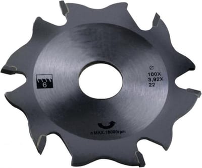 FERM - BJA1005 - Zaagblad - Freesblad - Diameter - 100mm - Asgat - 22mm - Zaagsnede - 3,9mm - 6 tanden - Voor - Hout - Universeel - Voor - Lamellenfrees - Zeer geschikt voor - Lamellendeuvelfrees - BJM1009
