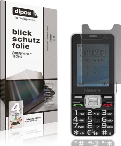 dipos – Matte Privacy Screenprotector geschikt voor Masstel Izi 55 | Anti-Spy Beschermfolie