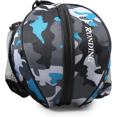 Sac Rond de Sport Sac à Bandoulière de Basketball Sac de Transport pour Ballon de Football Volleyball Sac de Voyage pour Hommes et Femmes gray