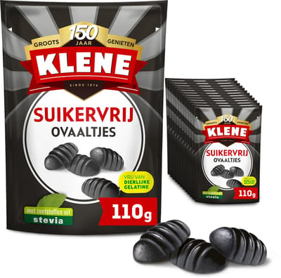 Klene Zoute Ovaaltjes - Drop - Zout - Suikervrij - 12x110gr