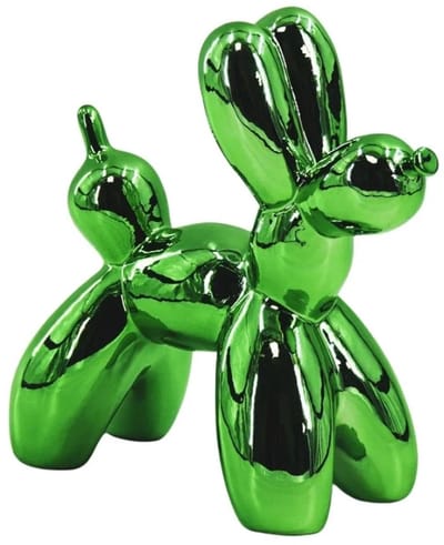 Housevitamin Beeld Ballonhond – Groen – Keramiek – 20 × 9 × 19 cm – Origineel Cadeau