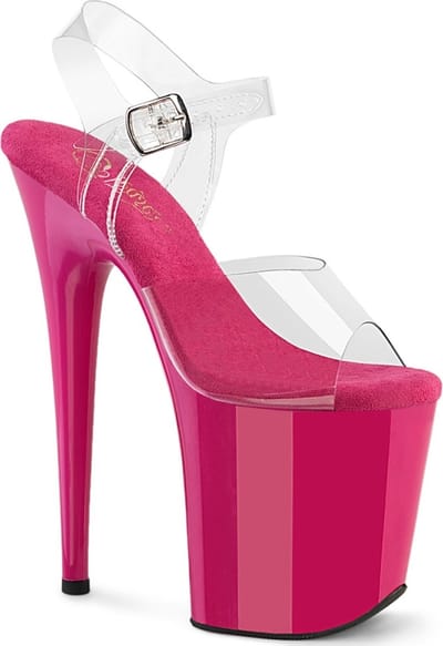 Pleaser - FLAMINGO-808 Sandaal met enkelband, Paaldans schoenen - US 5 - 35 Shoes - Roze