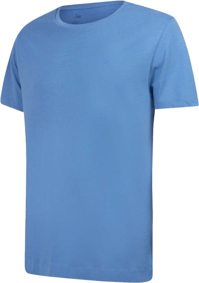Undiemeister T Shirt Heren - Casual Fit - Ronde Hals - Mellowood Tencel - Mountain Sky (blauw) - Maat L