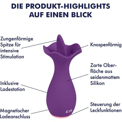 Schattige oplegvibrator in bloemdesign, 11,7 cm