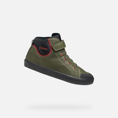 GEOX GISLI JONGENS Sneakers - DONKERGROEN/ZWART - Maat 33