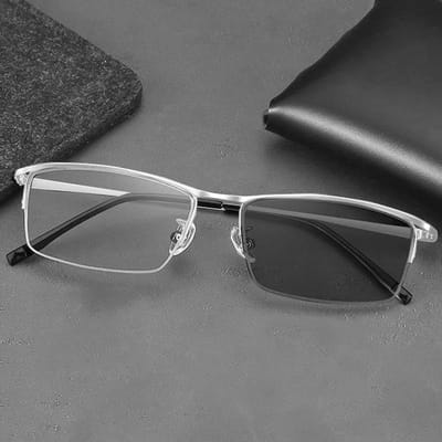 Trendy heren zakelijke fotochromatische bijziendheid zonnebril unisex mode anti-blauw licht nabij zicht bril minus dioptrie bril 0