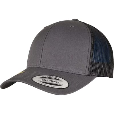 Flexfit - YP CLASSICS RECYCLED RETRO TRUCKER CAP 2TONE charcoal/black one size Trucker pet - Grijs/Zwart