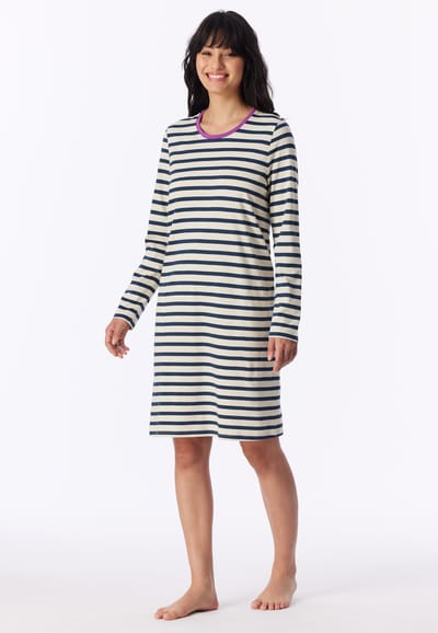 Nachthemd met lange mouwen, met streepjes, Seasalt - Casual Essentials 36