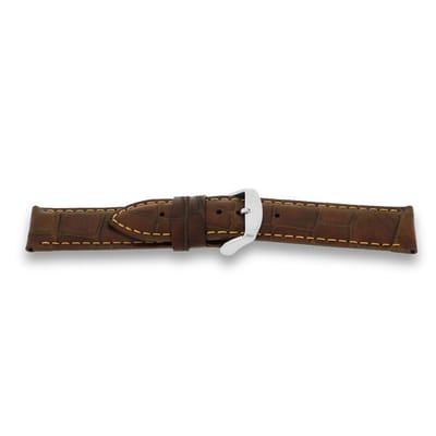 Horlogeband E358 Antique Croco M.bruin 16×16 mm