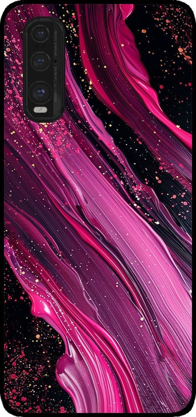 Smartphonica Telefoonhoesje Geschikt voor Oppo Find X2 met marmer opdruk - TPU backcover case marble design - Paars Roze geschikt voor Oppo Find X2