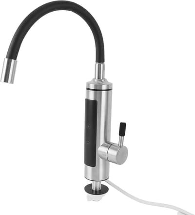 Doorstroomverwarmer Keuken - Tankloos Apparaat - Direct Warm Water - Energiezuinig Model - 42cm Hoog - Zilver