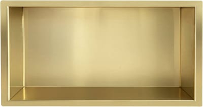 Saqu Shine inbouwnis 60x30x7 cm Geborsteld messing