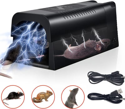 Elektrische Muizenval - Rattenverdelger Voor Binnenshuis - Muizenvernietiger - Knaagdier Zapper - Dood Knaagdieren Direct Met Krachtige Spanning