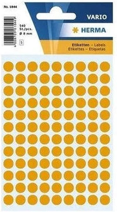 Etiket herma 1844 rond 8mm fluor oranje 540st | 10 stuks