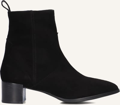 Notre-V 63231 Enkellaarsjes - Enkelboots met rits - Dames - Zwart - Maat 37