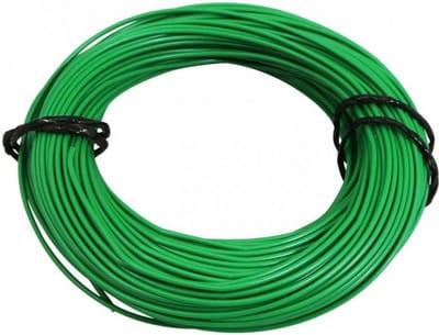 Bobine de fil électrique vert multibrin 7/10 0.50mm² x 50m faisceau pour moto cyclo