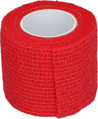Excellent Bandage Animal Pet Profi – 4.5 x 5 cm - Zelfklevend elastisch supersterk bandage – Gemaakt voor het intapen van de poten – 5cm Breed – 4,5cm Lang - Rood
