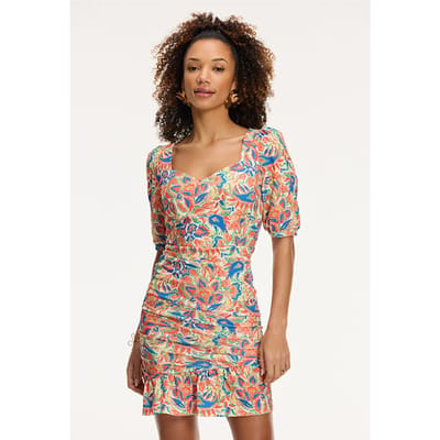 Shiwi Ladies Jamie Dress Sicilian Flower Orange Sicilian Flower Size: L | Mini Dresses Outlet | Dames | Oranje