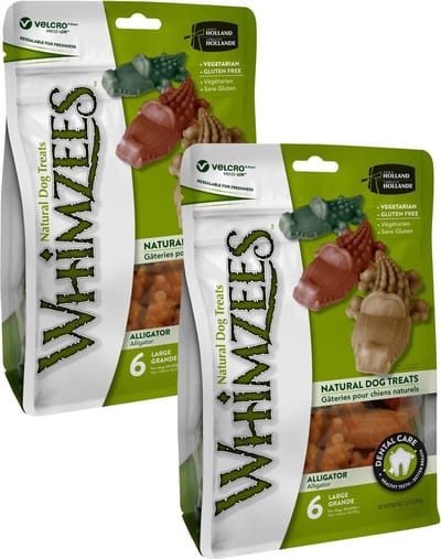 Whimzees Krokodil Large - Hondensnacks - 2 x 6x11.7 cm
