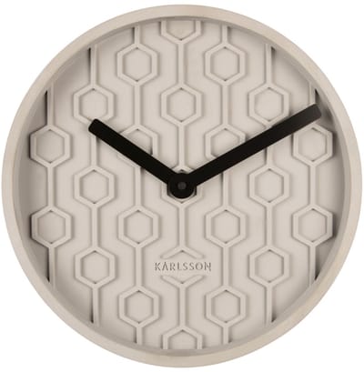 Karlsson Wandklok Honeycomb - Grijs - Ø31cm - Wandklok