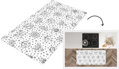 Keukenloper - Loper keuken - Sterrenbeeld - Patroon - Zodiac - Horoscoop - 120x60 cm - Keukenloper vinyl