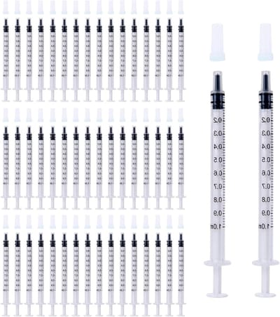 Plastic Spuiten 1ml Zonder Naald voor Laboratoriumgebruik - Kleine Spuiten voor Precisie en Veiligheid