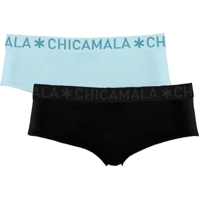 Chicamala – Dames Briefs – 2 Pack - Normale Lengte – Onderbroeken Dames – Lingerie - Hipster – Ondergoed – Kleding - 95% Katoen – Dameskleding - Muchachomalo – Maat S