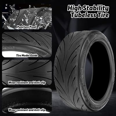 60/70-6.5 antislip vervangende massieve rubberbanden – Slijtvast, tubeless banden met ventiel, compatibel met Segway Ninebot Max G30
