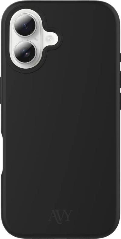 AVY Hoesje geschikt voor Apple iPhone 16 | Compatibel met MagSafe | Back Cover | Liquid Silicone | Comfortabel in de Hand | Zwart