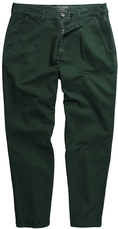 STHUGE - Heren - Chino gekleurd twill toelopende Baggy Fit - Donkergroen - Maat 58