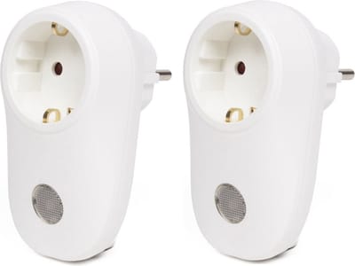 Benson Stekker met lichtsensor - 4x stuks - wit - Stekkerlamp - Stopcontact