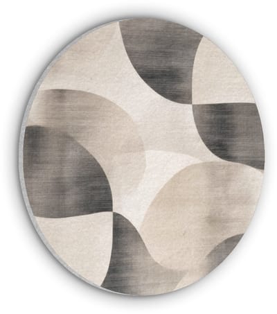 Akoestisch wandpaneel rond 30x30 cm - Vilt schilderij Grillige vormen - Subtiele overgangen - Dynamisch - Ronde akoestische panelen - Geluidsdempende wanddecoratie - Geluidsisolatie wandcirkel - Muurdecoratie geluidspanelen