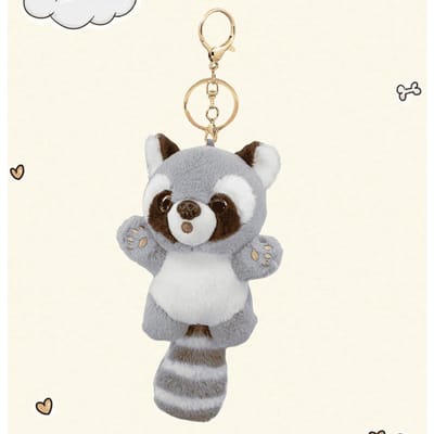 Schattige Cartoon Rode Panda Pluche Speelgoed Hanger Kleine Wasbeer Pop Sleutelhanger Pop Speeltuin Wasbeer Knuffel Rugzak Decoratie Cadeaus Kinderen 20cm
