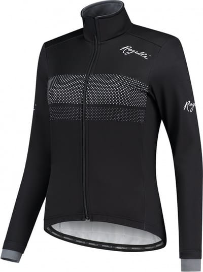 Rogelli Purpose Fietsjack Winter - Dames - Zwart, Wit - Maat 2XL