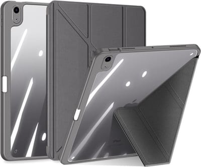 Dux Ducis - Hoes geschikt voor Apple iPad Air 13 (2024) - Magneet sluiting - Auto Sleep/Wake functie - Met Pencil houder - Grijs