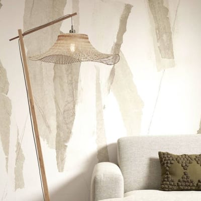 GOOD&MOJO Vloerlamp Ibiza - Bamboe - 83x65x176cm - Bohemian - Staande lampen voor Woonkamer - Slaapkamer