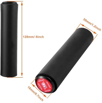 Dailygoods- Stuurgrepen Siliconen Gel - Ergonomisch Ontwerp - Fietsstuurhoes - Lichtgewicht - Schokabsorberend - Eindpluggen inbegrepen - Fietsgrepen