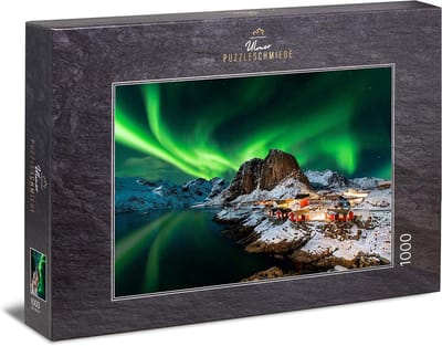 1000 Delen Puzzel Noorwegen Aurora Borealis Noordpoollichten Lofoten