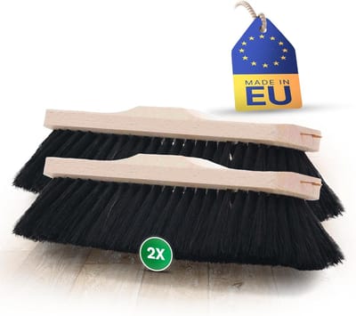 2x paardenhaar bezem handbezem fijn dierenhaar staarthaar (2x bezem)