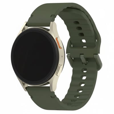 Siliconen bandje - geschikt voor Garmin Venu (2 Plus) / Venu SQ (2) / Vivomove (Style - Sport) / Vivoactive 3 / 5 / 6 / Forerunner 55 / 165 / 245 / 645 / 570 - 42mm - army groen