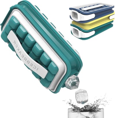 IJsblokjesmaker - Ijsbak - Drankjes Koelen - Hygiënisch Serveren - 18 IJsblokjes - Aqua Blauw