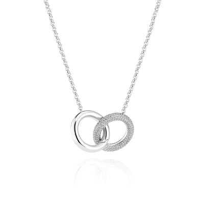 SIF JAKOBS JEWELLERY CARRARA DUE GRANDE NECKLACE SJ-N2476-CZ