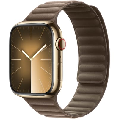 Magnetic Link-bandje FineWoven voor de Apple Watch | 44/45/46/49 mm - Maat M/L - Taupe